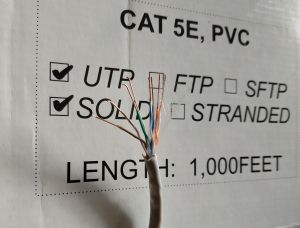 UTP Cable cat 5E 4P 24AWG PVC