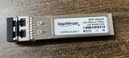 10G SFP+ GigaStream SFP-10G-03 - 850nm 300m Multi-Mode Transceiver with Digital Diagnostic and Monitoring