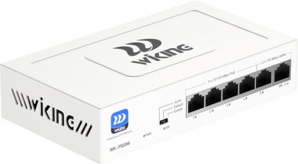 Wiking WK-PS206 PoE switch, 6x LAN/4x PoE, 45W