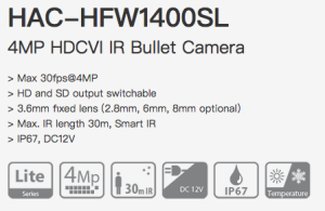 Dahua HAC-HFW1400SL-0360B - HDCVI 4MP 3.6мм