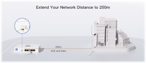 Wiking WK-PS305 PoE switch, 5x LAN/4x PoE, 1Gb, 45W
