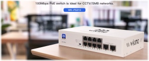 Wiking WK-PS210 PoE switch, 10x LAN/8x PoE, 76W