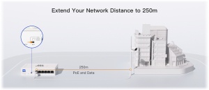 Wiking WK-PS206 PoE switch, 6x LAN/4x PoE, 45W